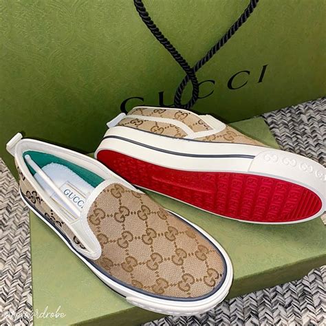 gucci slip on white|Gucci men slip on shoes.